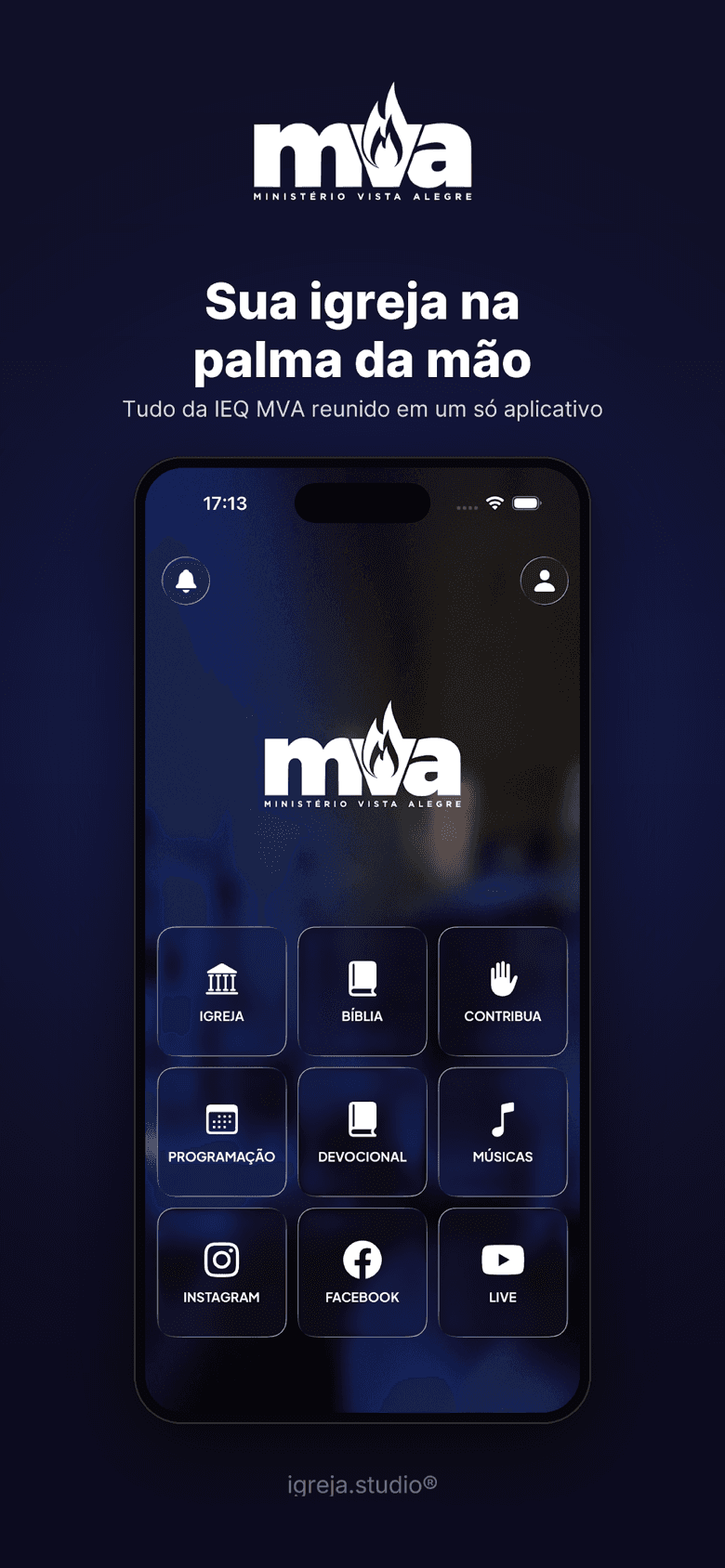 IEQ MVA — your church in the palm of your hand: app home with all modules