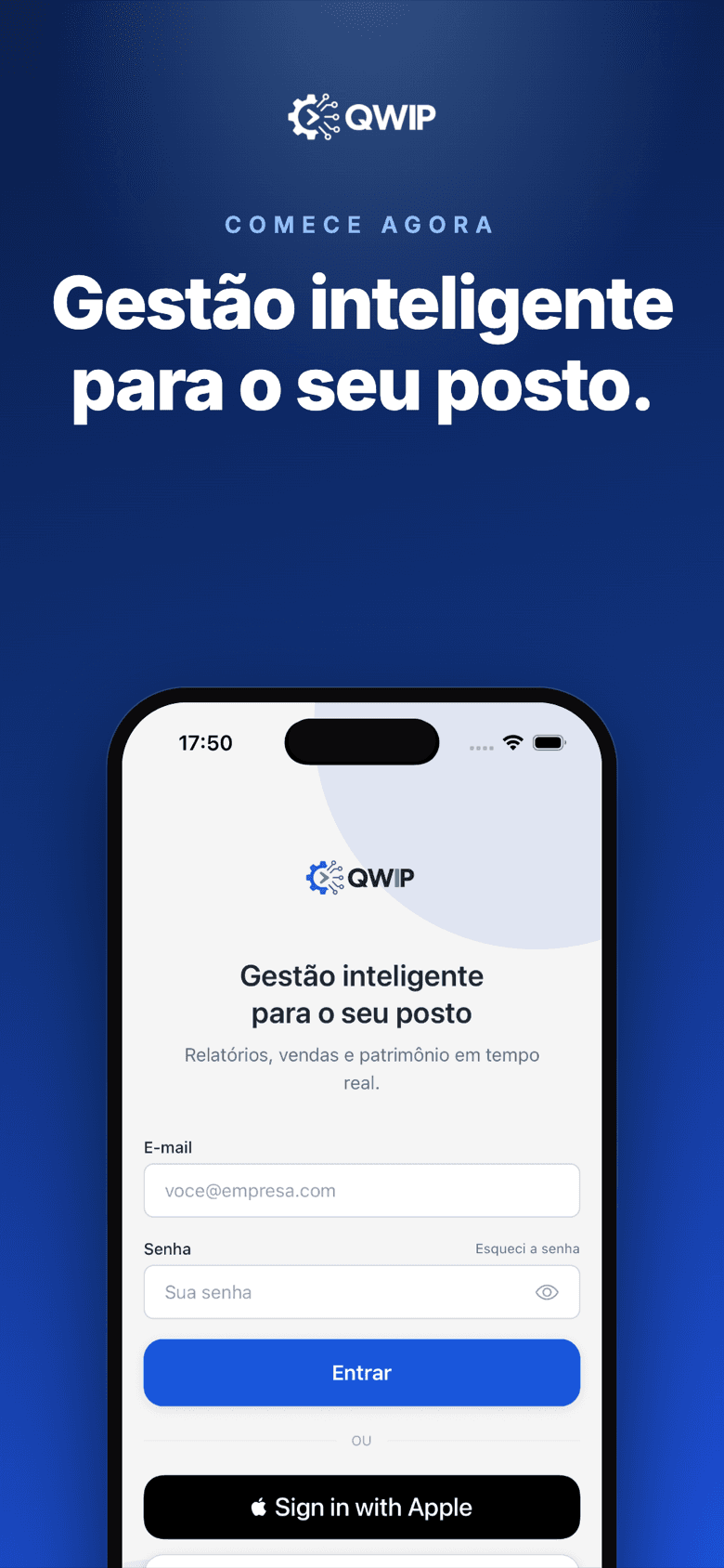 QWIP — smart management for your gas station: sign in